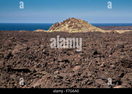 Den letzten Vulkanlandschaft im Timanfaya-Nationalpark / Parque Nacional de Timanfaya, zentrale Lanzarote. Stockfoto