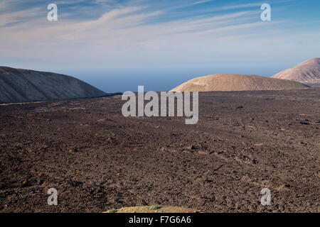 Den letzten Vulkanlandschaft im Timanfaya-Nationalpark / Parque Nacional de Timanfaya, zentrale Lanzarote. Stockfoto