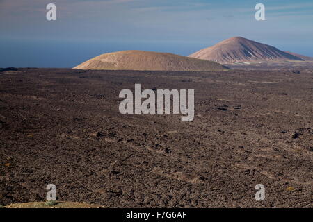 Den letzten Vulkanlandschaft im Timanfaya-Nationalpark / Parque Nacional de Timanfaya, zentrale Lanzarote. Stockfoto