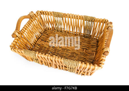 Großen Korb auf dem weißen Hintergrund isoliert Stockfoto