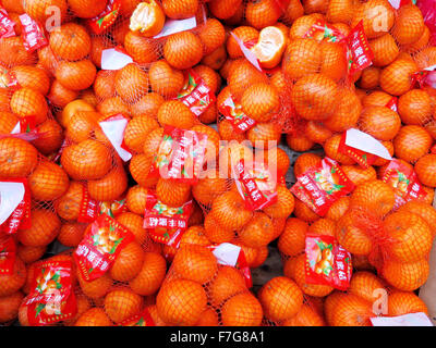 Orangen in angebaut und exportiert aus Korea. Stockfoto