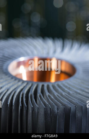 Aluminium-Kühlkörper der super Dirigent high-Speed Chip verhindert Überhitzung, Durchführung von Strahlungswärme Kühlung pc brennen Stockfoto