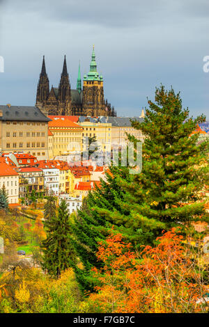 Prag, das Schloss und St.-Veits-Dom. Tschechische Republik Stockfoto