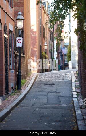 Herbst im historischen Stadtteil Beacon Hill, Boston, Massachusetts Stockfoto