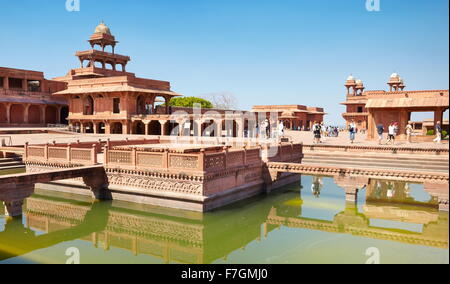 Fatehpur Sikri, die verlassene Mogul-City, Uttar Pradesh, Nordindien Stockfoto