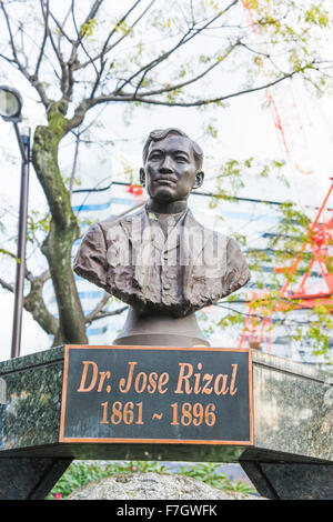 Statue von Dr. Jose Rizal, Hibiya Park, Chiyoda-Ku, Tokio, Japan Stockfoto