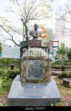 Statue von Dr. Jose Rizal, Hibiya Park, Chiyoda-Ku, Tokio, Japan Stockfoto