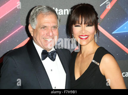 Prominente besuchen 2015 Jaguar Land Rover British Academy Britannia Awards präsentiert von American Airlines bei The Beverly Hilton Hotel in Beverly Hills.  Mitwirkende: Leslie Moonves, Julie Chen wo: Los Angeles, California, Vereinigte Staaten von Amerika bei: 30. Oktober 2015 Stockfoto