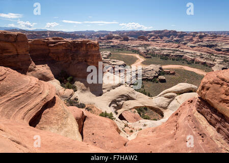 Paul Bunyon Töpfchen und Horse Creek in Canyonlands National Park, Utah. Stockfoto