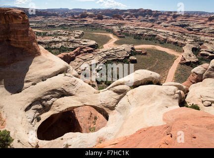 Paul Bunyon Töpfchen und Horse Creek in Canyonlands National Park, Utah. Stockfoto