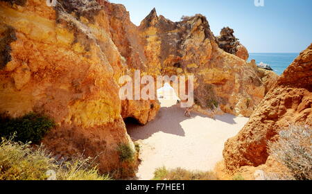 Prainha Beach in der Nähe von Alvor, Algarve, Portugal Stockfoto