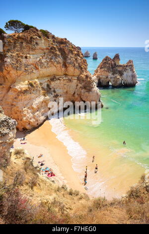 Prainha Beach in der Nähe von Alvor, Algarve, Portugal Stockfoto