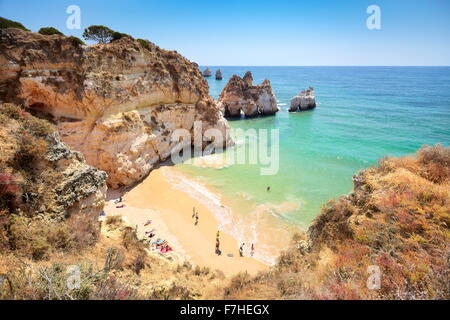 Prainha Beach in der Nähe von Alvor, Algarve, Portugal Stockfoto