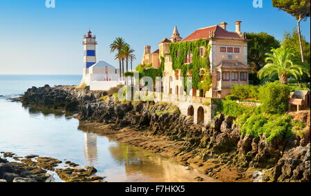 Leuchtturm, Cascais, Portugal Stockfoto