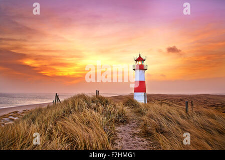 Leuchtturm auf der Insel Sylt, Deutschland Stockfoto