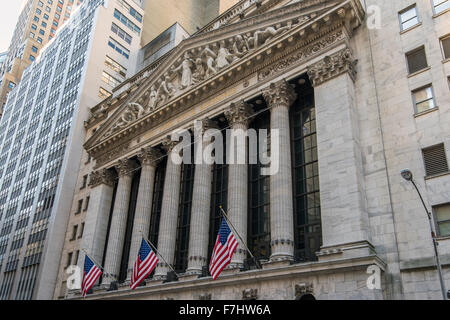 New Yorker Börse, Wall Street, Lower Manhattan, New York, USA Stockfoto