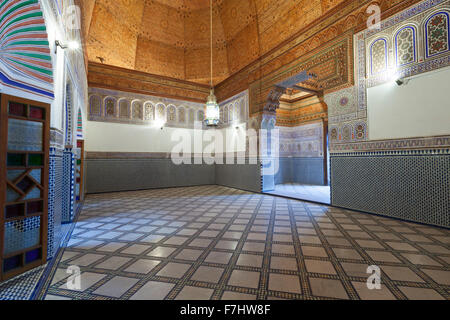 Tolle Architektur und traditioneller Handwerkskunst im Palazzo Dar Si Said in Marrakesch, Marokko Stockfoto