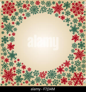 Weihnachten Schneeflocken Vektor Karte Stockfoto