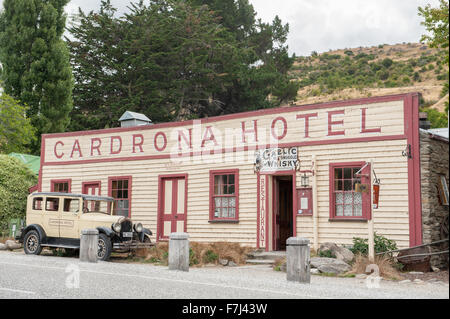 Vintage Cardrona Hotel im malerischen Cardrona, Central Otago, Südinsel, Neuseeland. Stockfoto