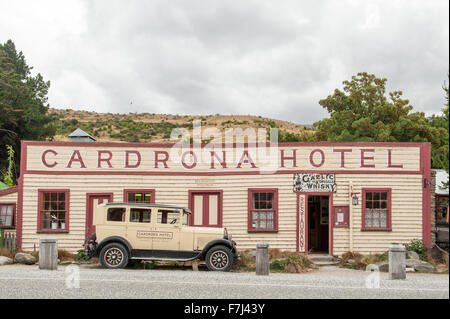 Vintage Cardrona Hotel im malerischen Cardrona, Central Otago, Südinsel, Neuseeland. Stockfoto