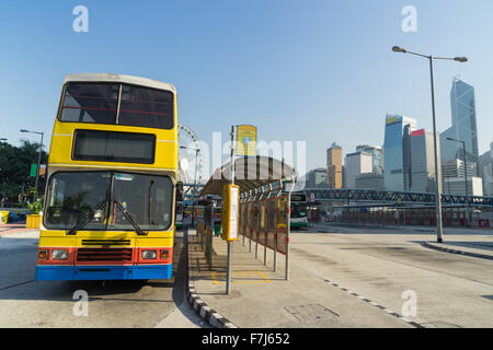 Sheung Wan Busterminal Stockfoto