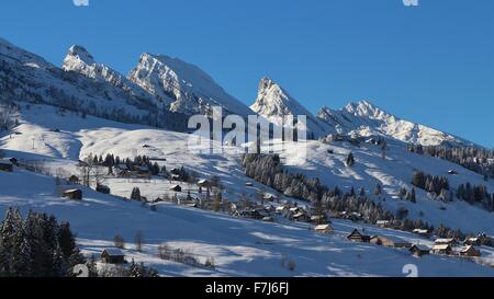 Churfirsten-Angebot im winter Stockfoto