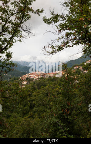 Bergdorf Antona, Toskana, Italien. Stockfoto