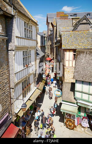 Straßen von der Mont Saint Michel, Normandie, Frankreich Stockfoto