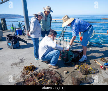 Fishing Pier in Redondo Beach in Kalifornien USA Amerika und Sandstrände Stockfoto