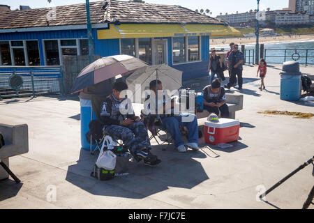 Fishing Pier in Redondo Beach in Kalifornien USA Amerika und Sandstrände Stockfoto