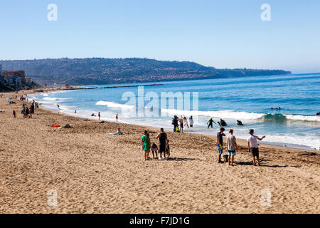 Fishing Pier in Redondo Beach in Kalifornien USA Amerika und Sandstrände Stockfoto