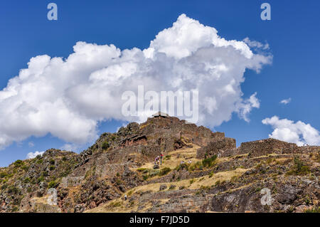 Ruinen von Pisac im Heiligen Tal der Inkas, Peru Stockfoto