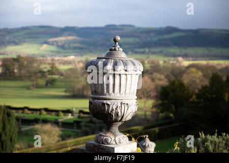 Powis Castle und Gärten in Welshpool Wales Stockfoto