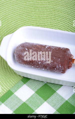Frische Schokolade Eis hautnah Stockfoto