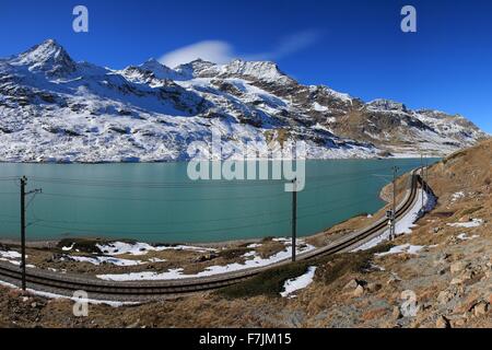 Atemberaubende Landschaft auf der Bernina-pass Stockfoto