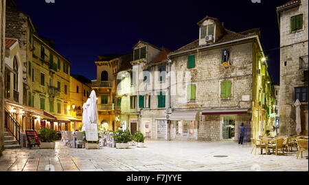 Split, Narodni Trg Platz, Kroatien, UNESCO Stockfoto