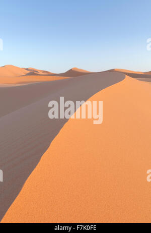 Sanddünen, Erg Chebbi, Merzouga, Wüste Sahara, Marokko Stockfoto