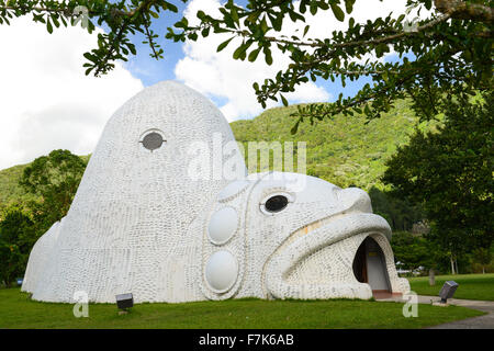 CEMI Museum ist ein Besucherzentrum für den Bereich und ein Schaufenster der Taino Artefakte. Jayuya, Puerto Rico. Territorium der USA. Karibik. Stockfoto