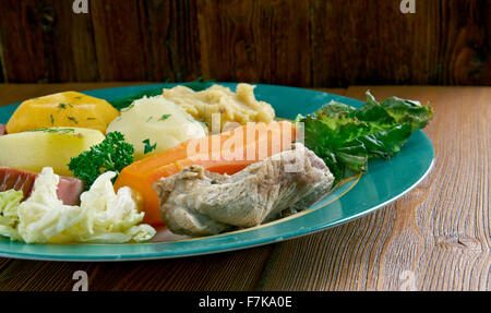 Jiggs Abendessen - traditionelles Essen von Neufundland und Labrador, Kanada. Stockfoto