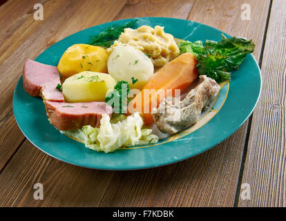 Jiggs Abendessen - traditionelles Essen von Neufundland und Labrador, Kanada. Stockfoto