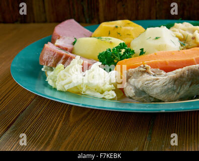 Jiggs Abendessen - traditionelles Essen von Neufundland und Labrador, Kanada. Stockfoto