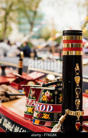 Detail der Kanalboot, Canal Kavalkade, klein-Venedig, London, England Stockfoto