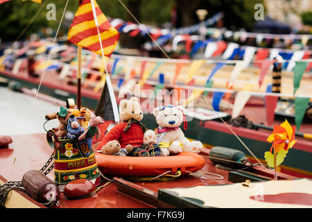 Detail der Kanalboot, Canal Kavalkade, klein-Venedig, London, England Stockfoto