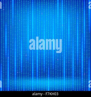 Konzept-Binär-Code-Nummern. Algorithmus binären Code, Entschlüsselung und Codierung. Stockfoto