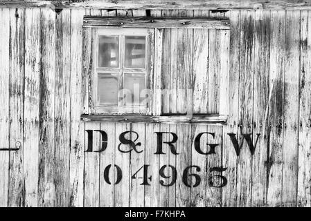 Alten Denver & Rio Grande Western Waggon in Silverton, Colorado. Stockfoto