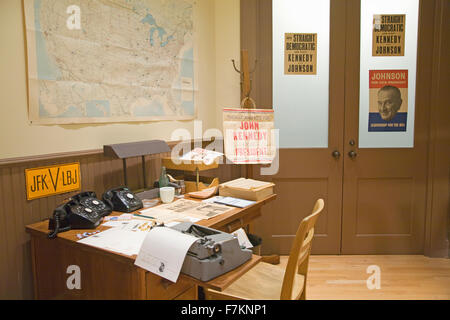 Kampagne innen Büroumgebung in John F. Kennedy Presidential Library and Museum, Boston, MA, USA Stockfoto