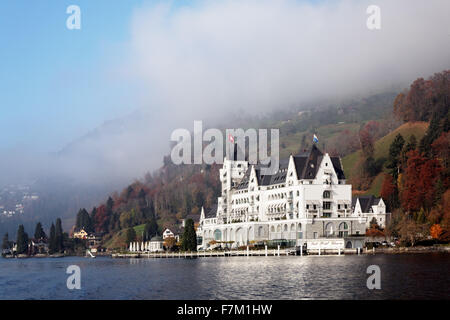 Park Hotel Vitznau am Ufer des Vierwaldstättersees, Schweiz, Europa Stockfoto