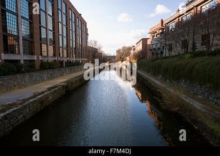 C und O Kanal in Georgetown, Washington DC Stockfoto