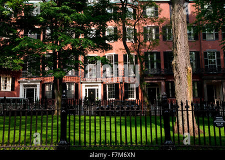 Historische Häuser von Beacon Hill, Boston, MA Stockfoto