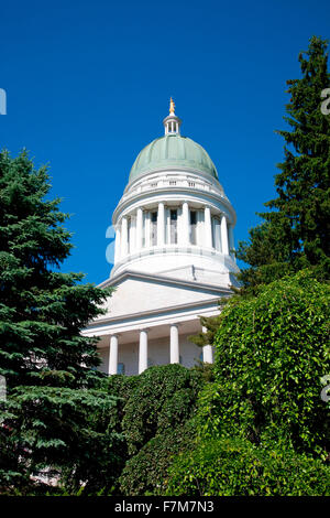 Historic Maine State Capitol Building, Augusta Maine, der Hauptstadt des Bundesstaates Stockfoto